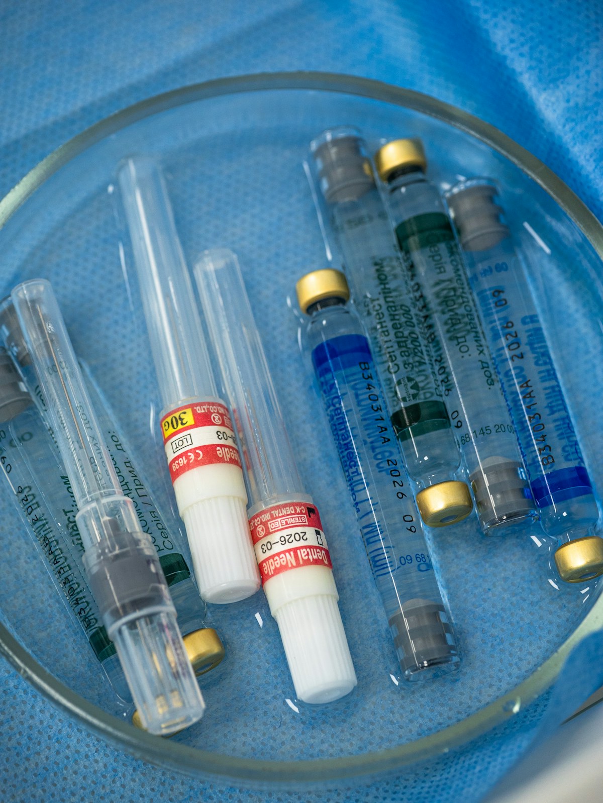 Stock photo of injection supplies, for illustration only